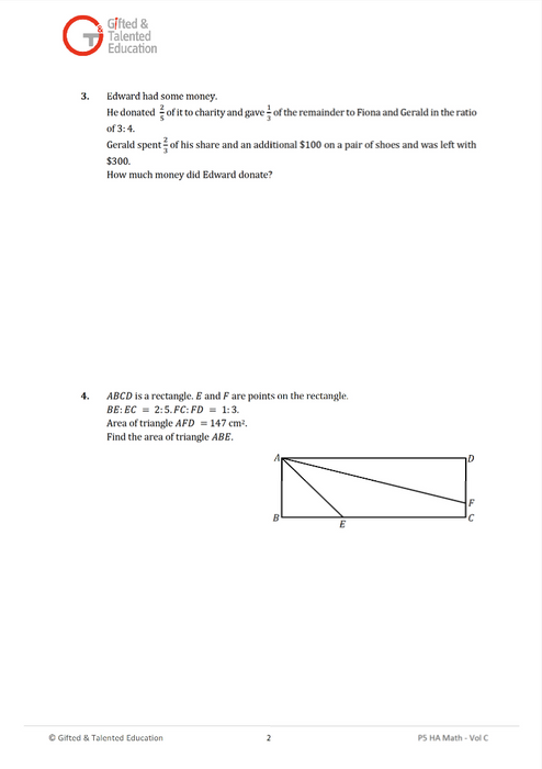 Primary 5 High-Ability Singapore Math Volume C