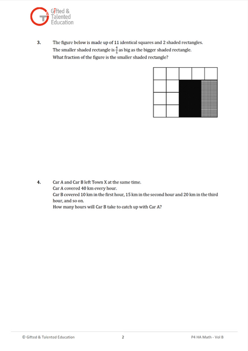 Primary 4 High-Ability Singapore Math Volume B