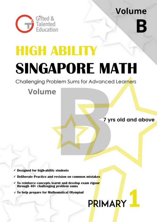 Primary 1 High-Ability Singapore Math Volume B