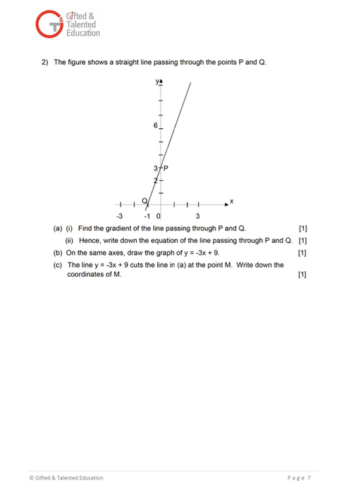 Secondary 2 Math Exam Set B