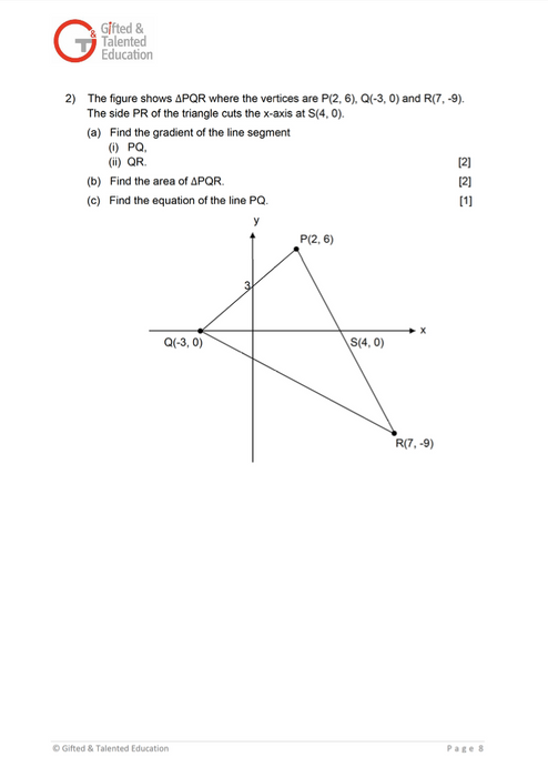 Secondary 1 Math Exam Set B