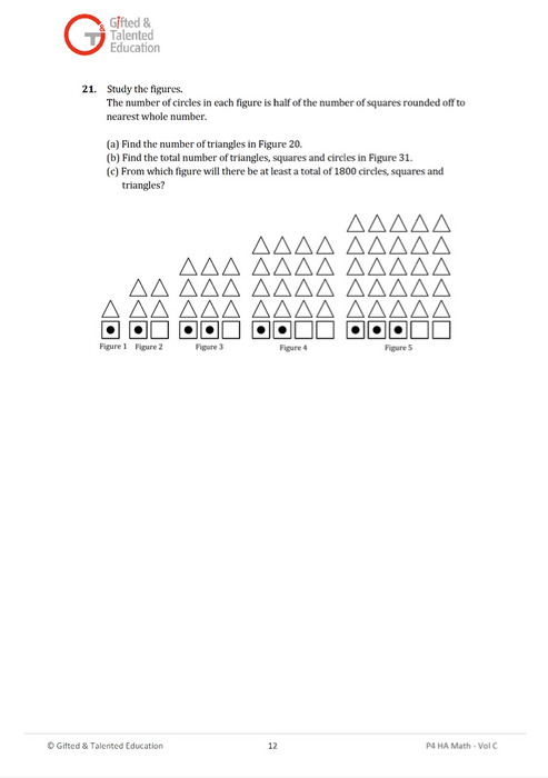 Primary 4 High-Ability Singapore Math Volume C