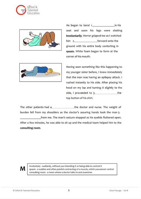 Cloze Passage Volume B