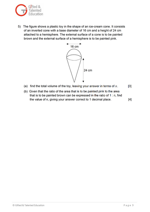 Secondary 2 Math Exam Set B