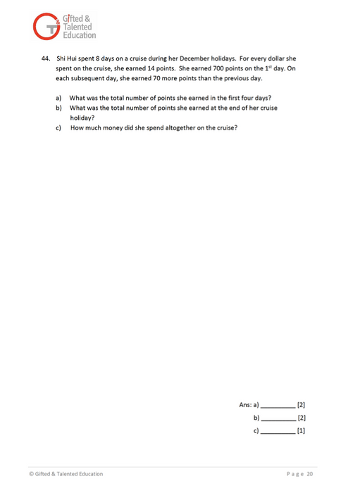 P4 Math Exam Set B