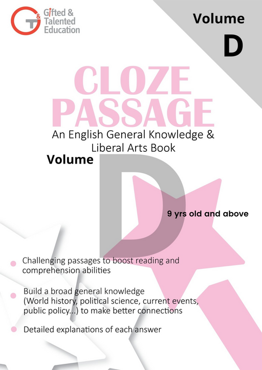 Cloze Passage Volume D