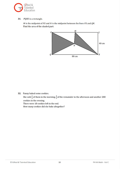 Primary 4 High-Ability Singapore Math Volume C