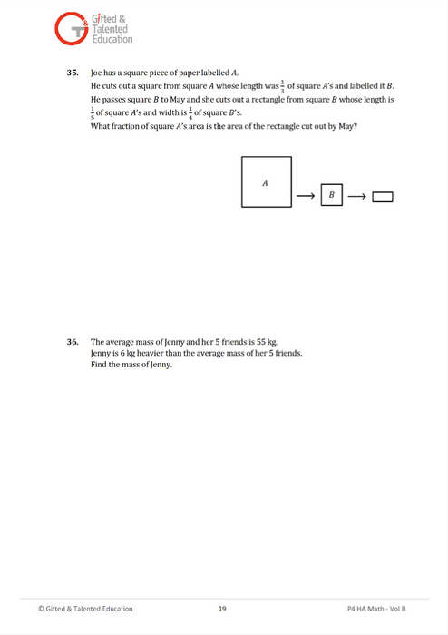 Primary 4 High-Ability Singapore Math Volume B