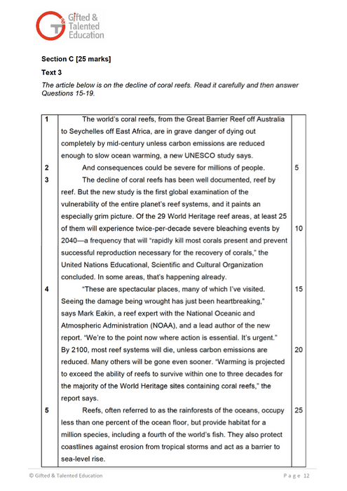 Secondary 2 English Exam Set A