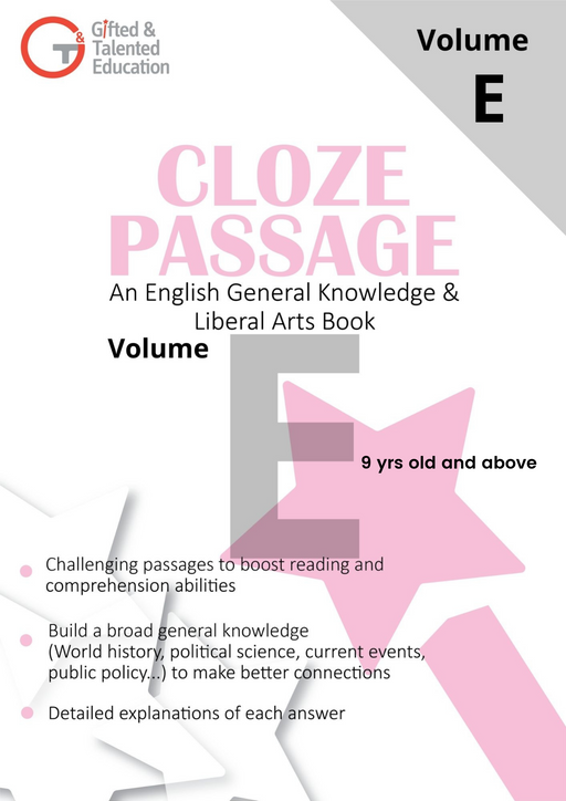 Cloze Passage Volume E