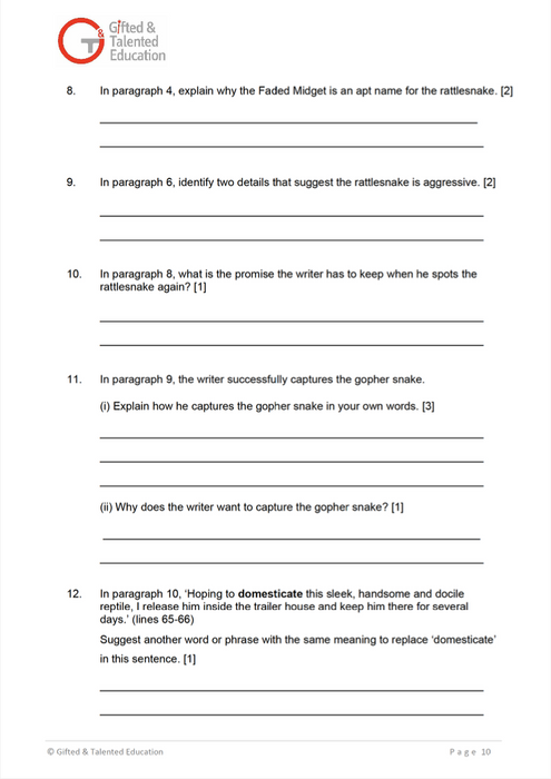 Secondary 2 English Exam Set B