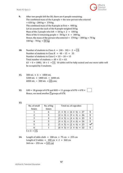 High-Ability Singapore Math Primary 2