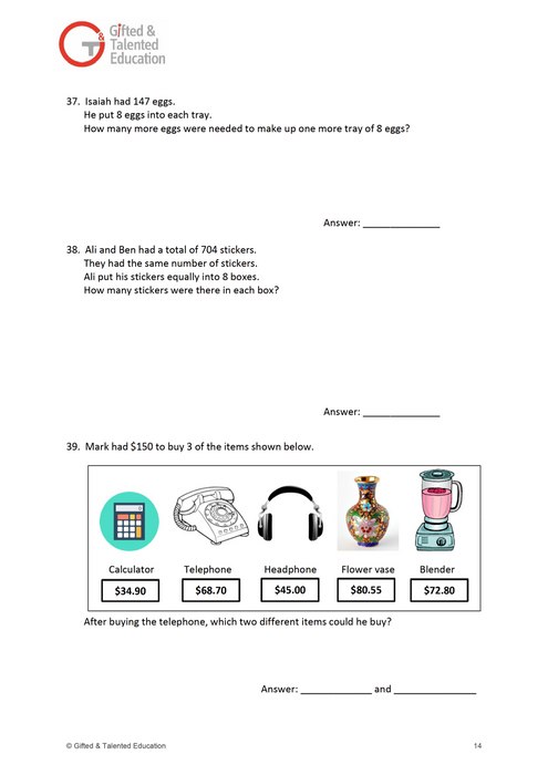 *Coming soon* Singapore Top Schools Exam Series- Math (Primary 3)