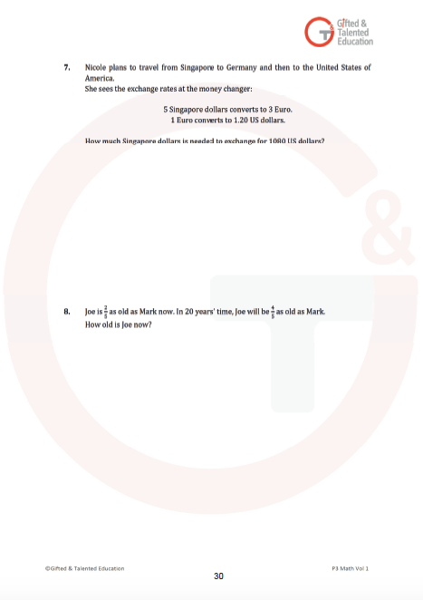 *Coming soon* High-Ability Singapore Math Primary 3 (Volume 1)