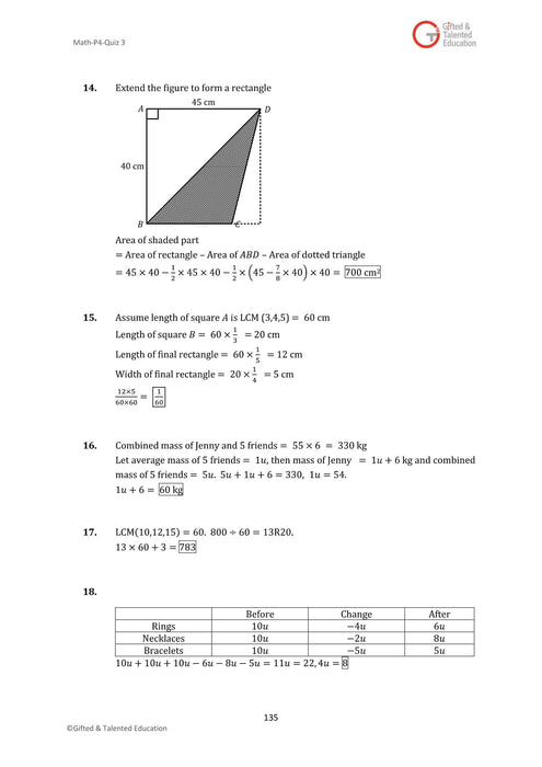 High-Ability Singapore Math Primary 4