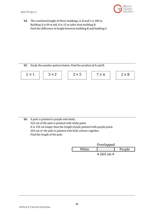 High-Ability Singapore Math Primary 2