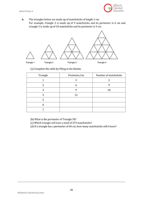 High-Ability Singapore Math Primary 5