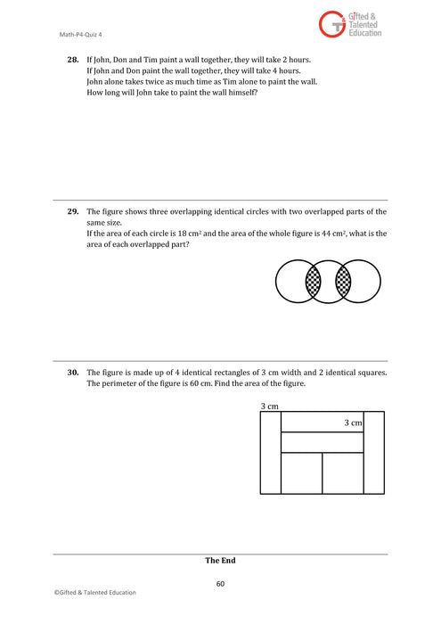 High-Ability Singapore Math Primary 4