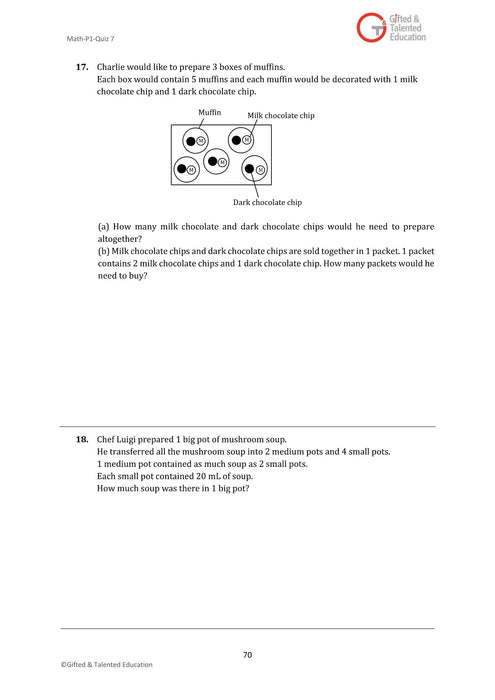 High-Ability Singapore Math Primary 1